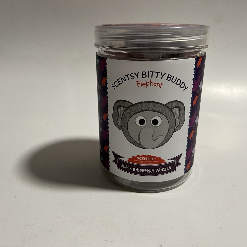 Scentsy Bitty Buddy -‎ Elephant - Scented with "Black Raspberry Vanilla"